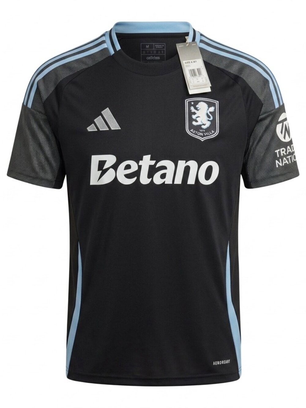 Adidas Aston Villa Black Betano Jersey M NWT Premier League Shirt